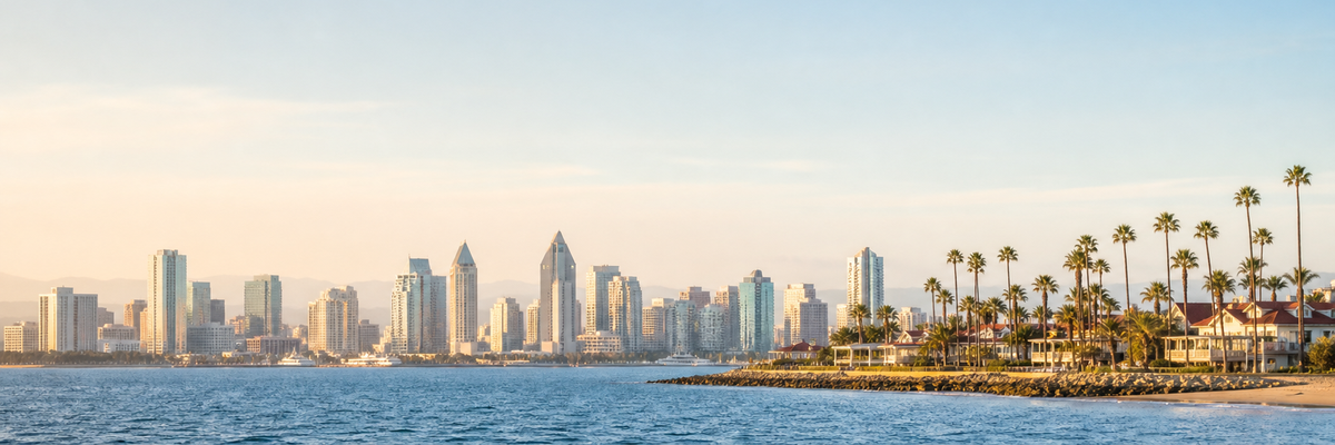 San Diego skyline across the bay
